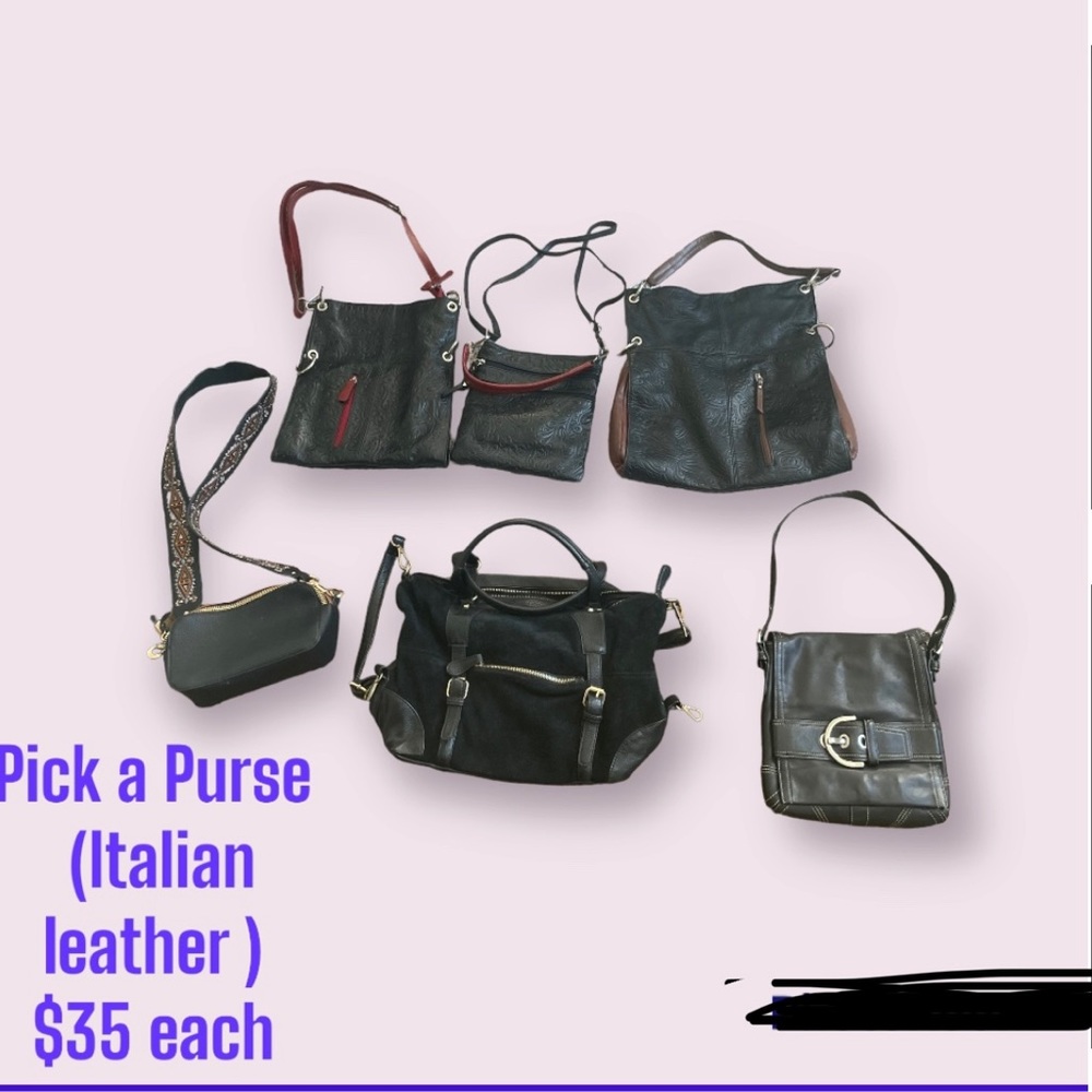 These are all genuine leather!Look at individual phots after the group picture !